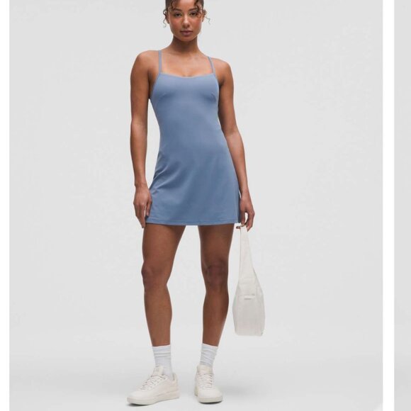 Lululemon Align Cami Strap Dress Washed Denim Size 6 - Picture 2 of 9